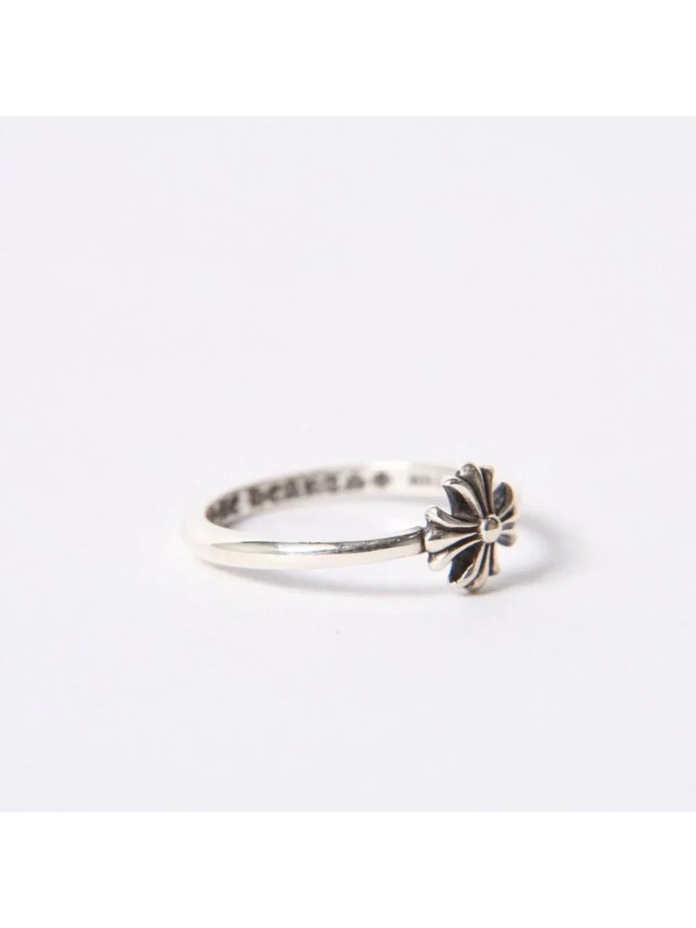 Chrome Hearts Bubblegum CH Pls CH Plastic Sling Ring 925 Sterling Silver